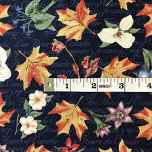 Load image into Gallery viewer, Leafs and flowers quilting cotton fabric - thanksgiving cotton fabric - high quality quilting cotton fabric