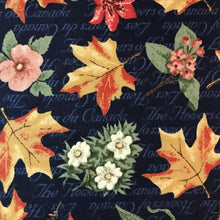 Load image into Gallery viewer, Leafs and flowers quilting cotton fabric - thanksgiving cotton fabric - high quality quilting cotton fabric