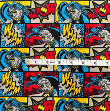 Load image into Gallery viewer, Batman Wham Kapow flannel fabrics - 100% cotton flannel fabrics - Marvel Fabrics