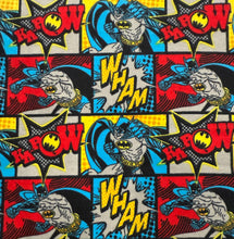 Load image into Gallery viewer, Batman Wham Kapow flannel fabrics - 100% cotton flannel fabrics - Marvel Fabrics