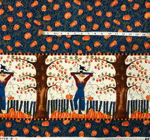 Load image into Gallery viewer, Scare crow and pumpkin quilting cotton fabric - thanksgiving cotton fabric - high quality quilting cotton fabric