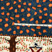 Load image into Gallery viewer, Scare crow and pumpkin quilting cotton fabric - thanksgiving cotton fabric - high quality quilting cotton fabric