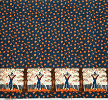Load image into Gallery viewer, Scare crow and pumpkin quilting cotton fabric - thanksgiving cotton fabric - high quality quilting cotton fabric