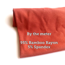 Load image into Gallery viewer, Rusty Orange 95% Bamboo Jersey - Extra soft
