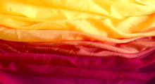 Load image into Gallery viewer, 0.5 meter Shaded Yellow, Orange and Red Satin Chiffon