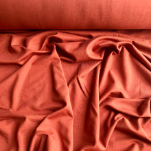 Load image into Gallery viewer, Rusty Orange 95% Bamboo Jersey - Extra soft