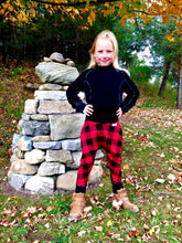 Load image into Gallery viewer, Red and Black Plaid 95% Bamboo Jersey - Extra soft