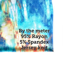 Load image into Gallery viewer, Tie Dye prints 95% Rayon Jersey Knit