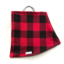 Load image into Gallery viewer, Red and Black Plaid 95% Bamboo Jersey - Extra soft