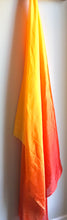 Load image into Gallery viewer, 0.5 meter Shaded Yellow, Orange and Red Satin Chiffon
