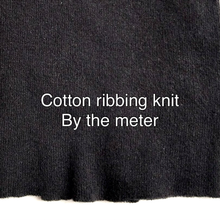 Load image into Gallery viewer, 1.5 meter Black Tubular Cotton Ribbing Knit