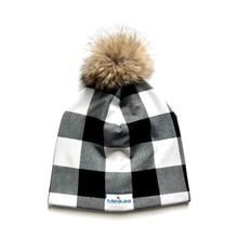 Load image into Gallery viewer, Black and White Plaid 95% Bamboo Jersey knit fabric- Extra soft