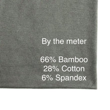 Load image into Gallery viewer, Charcoal Gray 66% Bamboo/28% Cotton Stretch Rib