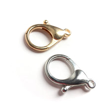 Load image into Gallery viewer, 10 pieces sterling silver Extra large Lobster clasps hooks 35mm