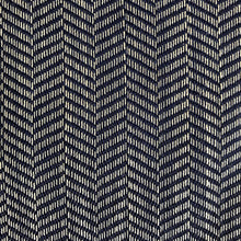 Load image into Gallery viewer, Navy and Beige Polyester herringbone fabric