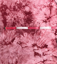 Load image into Gallery viewer, Burgundy tie dye 95% Bamboo Jersey knit fabric - Extra soft