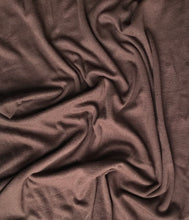 Load image into Gallery viewer, Brown Coffee Ribbing turbular knit fabric 66% Bamboo/28%Cotton Stretch fabrics