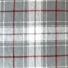 Load image into Gallery viewer, Grey plaid 100% cotton flannel fabrics - cotton flannelette