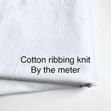 Load image into Gallery viewer, White Tubular Cotton Ribbing Knit