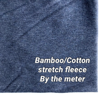 Load image into Gallery viewer, Blue Navy 66% Bamboo/28% Cotton Stretch fleece