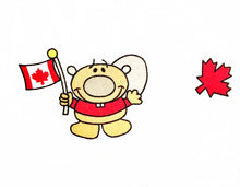 Load image into Gallery viewer, Canada Day beaver fabric 100% quilting cotton fabrics