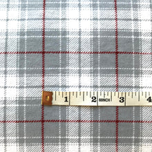 Load image into Gallery viewer, Grey plaid 100% cotton flannel fabrics - cotton flannelette