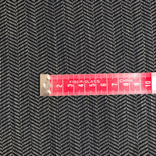 Load image into Gallery viewer, Navy and Beige Polyester herringbone fabric