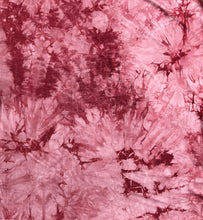 Load image into Gallery viewer, Burgundy tie dye 95% Bamboo Jersey knit fabric - Extra soft