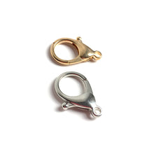 Load image into Gallery viewer, 10 pieces sterling silver Extra large Lobster clasps hooks 35mm