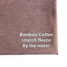 Load image into Gallery viewer, Light Brown 66% Bamboo/28% Cotton Stretch fleece