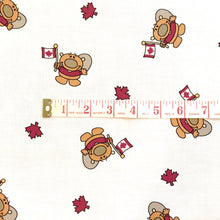 Load image into Gallery viewer, Canada Day beaver fabric 100% quilting cotton fabrics