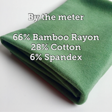 Load image into Gallery viewer, Green Olive 66% Bamboo/28% Cotton Stretch Rib