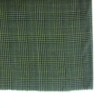Load image into Gallery viewer, Green Glencheck with blue pinstripes fabrics