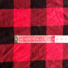 Load image into Gallery viewer, Red and Black Plaid 95% Bamboo Jersey - Extra soft