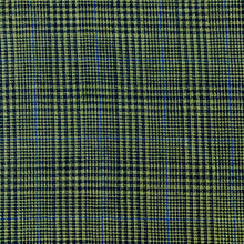 Load image into Gallery viewer, Green Glencheck with blue pinstripes fabrics