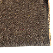 Load image into Gallery viewer, Brown herringbone tweed fabric