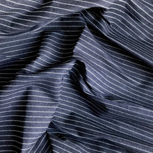Load image into Gallery viewer, Pinstripe stretchy Denim fabric