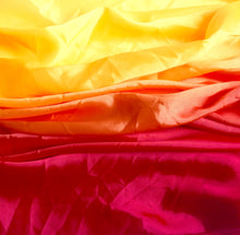 Load image into Gallery viewer, 0.5 meter Shaded Yellow, Orange and Red Satin Chiffon