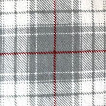 Load image into Gallery viewer, Grey plaid 100% cotton flannel fabrics - cotton flannelette