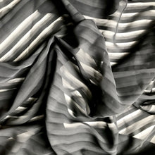 Load image into Gallery viewer, Black stripes Chiffon fabric
