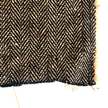 Load image into Gallery viewer, Brown herringbone tweed fabric