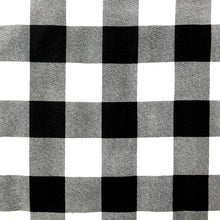 Load image into Gallery viewer, Black and White Plaid 95% Bamboo Jersey knit fabric- Extra soft