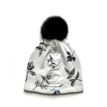 Load image into Gallery viewer, Floral Light Grey 95% Bamboo Jersey - Extra soft