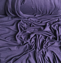 Load image into Gallery viewer, Dark Purple Reign 66% Bamboo/28% Cotton Stretch Rib