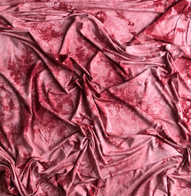 Load image into Gallery viewer, Burgundy tie dye 95% Bamboo Jersey knit fabric - Extra soft
