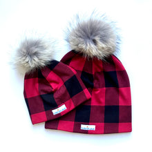 Load image into Gallery viewer, Red and Black Plaid 95% Bamboo Jersey - Extra soft