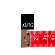 Load image into Gallery viewer, 100 Ready to Sew Black Clothing Size labels