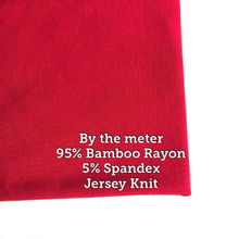 Load image into Gallery viewer, Red 95% Bamboo Jersey - Extra soft
