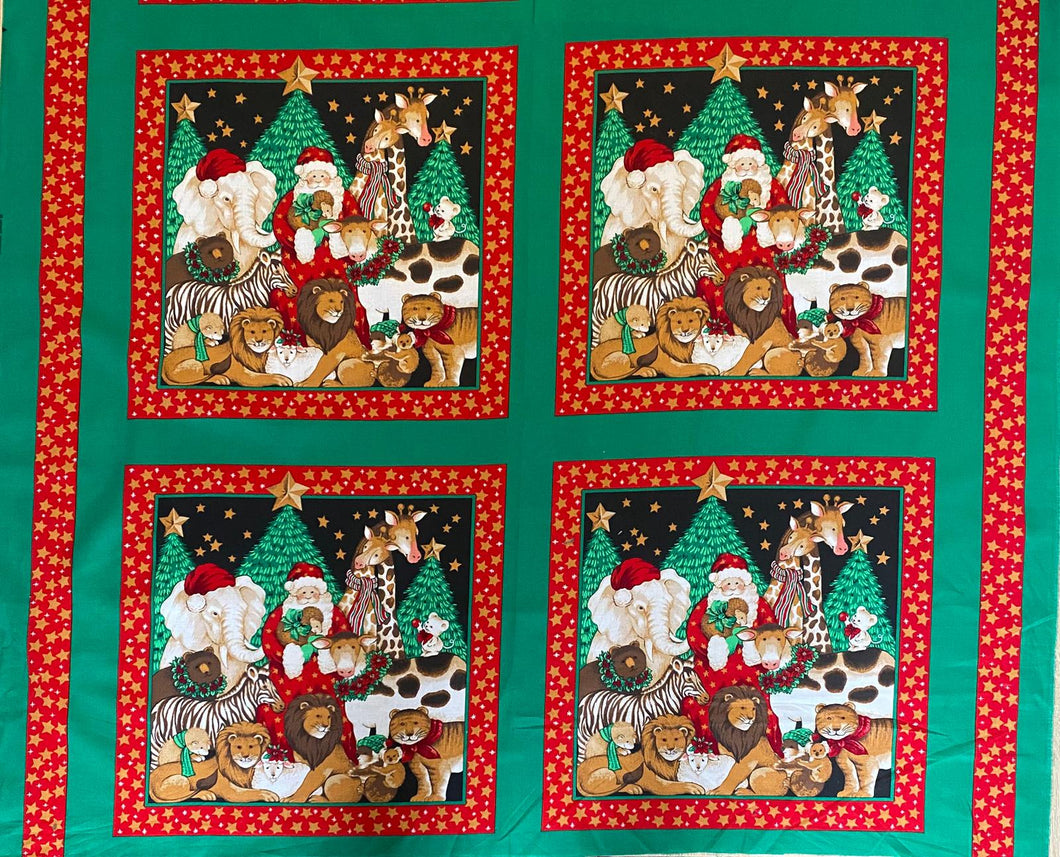Christmas Safary quilting panels - 100% cotton