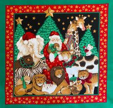 Load image into Gallery viewer, Christmas Safary quilting panels - 100% cotton

